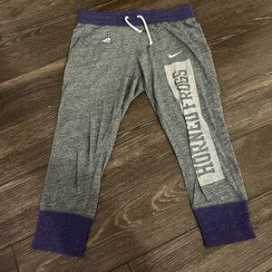 Nike NCAA TCU Gray Crop Sweatpants Women’s Size S